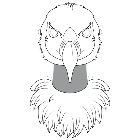 Vulture Mask Coloring Page